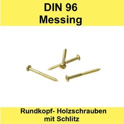 DIN 96 M2,5 Messing Halbrundkopf Holzschrauben mit Schlitz blank Mini Modelbau