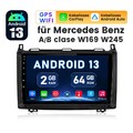2G+64G Carplay Android 14 Autoradio Navi GPS DSP für Mercedes BENZ A/B W169 W245