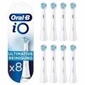 Original Oral-B iO Ultimative Reinigung Ersatzbürste - Weiß, 8 Stück (Neu)
