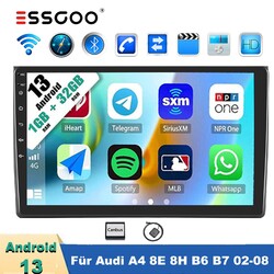 9" Carplay Android 13.0 GPS Navi Autoradio BT USB für Audi A4 S4 RS4 8E 8H B6 B7