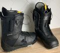 Burton Moto schwarz Snowboardstiefel UK 11 Aufdruck 1 Liner makellos sehr guter UVP £210