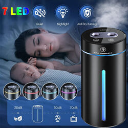 LED Ultraschall Luftbefeuchter Auto Aroma Diffuser Ätherisches Humidifier Reisen