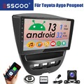 Autoradio GPS WIFI RDS SWC KAM+ Für Aygo Peugeot Toyota Android13 1+32G Carplay