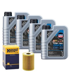 Motoröl 5W30 LIQUI MOLY Top Tec 4600 4L+HENGST Ölfilter
