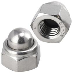 Hutmuttern Edelstahl A2 hohe Niedrig Form Muttern Hutmutter selbstsichernd V2A