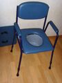 Toilettenstuhl + Eimer WC-Stuhl RFM feststehend  modern leicht blau - wie neu -