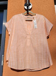 NEUe m. Etikett Esprit Damen Bluse/Tunika Gr. L(40) in zartem Apricot, gestreift