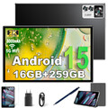 2025 Neueste Tablet PC 16GB RAM 256GB ROM Android 15 Octa-Core 8000mAh USB C GMS