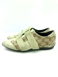 Gucci Wms Gr. 40 Green Suede GG Ivory Canvas low Top Sneakers 121830 C06Z0 9042