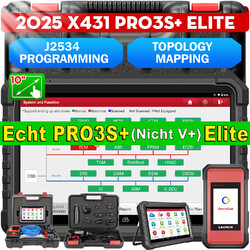 2025 LAUNCH X431 PRO3S+ ELITE Profi KFZ OBD2 Diagnosegerät J2534 ECU Programmier