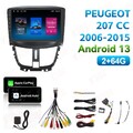 64GB Android 13 Autoradio Für Peugeot 207 CC 2006-2015 GPS WIFI Carplay FM RDS