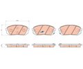 Bremsbelagsatz, Scheibenbremse COTEC TRW GDB3530 für Hyundai