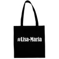 Tasche Beutel Baumwolltasche #Lisa-Maria Hashtag Einkaufstasche Schulbeutel Turn