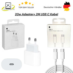 ORIGINAL Apple IPhone 20W USB C Adapter mit 1M 2M USB C Kabel iPhone 15 iPad Pro