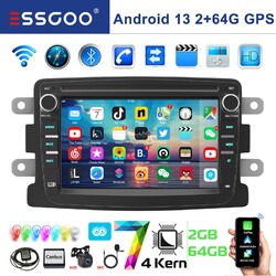 Für Renault Dacia Duster Logan Lodgy 2+64G Android Carplay Autoradio GPS Nav KAM