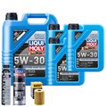 Motoröl 5W30 LIQUI MOLY Longtime Hightech 8L+HENGST Ölfilter +Spülung +Cera Tec