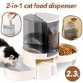 2-in-1 Futterautomat Katze Automatischer Futterspender für Katze und Hund Katzen