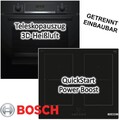 HERDSET BOSCH Backofen + Flächen-Induktionskochfeld autark 60cm Teleskopauszug