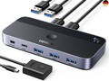 UGREEN USB Switch 2PC mit 1xUSB C Port und 3xUSB A Ports, 2 In 4 Out USB 3.0
