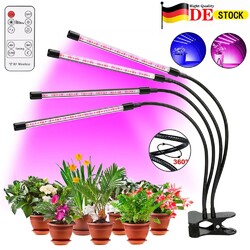4 Kopf LED Pflanzenlampe Vollspektrum Grow Light Lamp 80LEDs für Garten Pflanzen