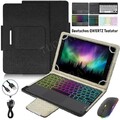Universal Bluetooth QWERTZ Tablet Tastatur Maus Tasche Hülle Für 10-10.1 Zoll DE