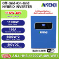 11000W Hybride Solar Wechselrichter On+Off-Grid Dual MPPT 160A 48V 500V Inverter