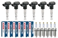 6x ESEN SKV Zündspule +6x BOSCH Zündkerze Doppelplatin passend für Rover 75 RJ