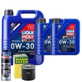 Motoröl 0W30 LIQUI MOLY Synthoil Longtime Plus 7L +MANN Ölfilter +Spülung