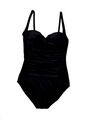Damen Badeanzug Slim Gr XL   in schwarz  Einteiler Bademode Gr 46 - 48