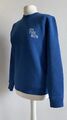 HEY SOHO SWEATSHIRT PULLOVER GR.XS|XXS IN BLAU MIT  AUFDRUCK "ALWAYS ON THE RUN"