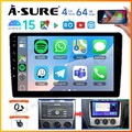 DAB+ 4G+64GB Android 15 CarPlay Autoradio Für Ford Focus Transit MK7 S-Max GPS