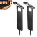4er Stecklampe Außenlampe Gartenlampe LED Solarleuchte Warmweiß für Garten 270°