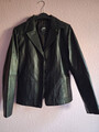 Damen Lederjacke, Blazer-Stil mit Reverskragen Schwarz Gr.L.Sehr Gute Zustand 