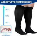 Stützstrümpfe Kompressionsstrümpfe Reisestrümpfe Ausdauer Schwarz Herren Damen