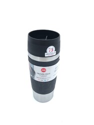 Emsa Travel Mug Classic 0,36L Isolierbecher, Edelstahl, 100% dicht, Schwarz