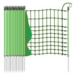 Kleintiernetz Zaun 65cm hoch 12m grün Freilaufgehege Laufstall Welpengehege NEU