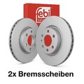 2x FEBI BILSTEIN Bremsscheibe Vorne 186164 für Mercedes