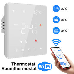 CONENTOOL Thermostat Raumthermostat LCD Digital Weiß Fußbodenheizung Wandheizung
