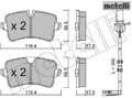 metelli 22-0955-1K Bremsbelagsatz für Scheibenbremse Bremsbelagsatz für Audi 