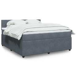 Boxspringbett mit Matratze Samt Doppelbett Bett Bettgestell Lattenrost