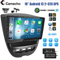 Carplay Autoradio Android 13 GPS +KAM MIK Für Peugeot 107 Citroen Toyota Aygo C1