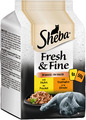 SHEBA Portionsbeutel Multipack Fresh & Fine in Sauce Huhn & Truthahn 1 x 6 x 50g