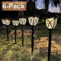Solarleuchten Garten, 6er Set Solarlampen für Außen, LED Licht Solar Wegeleuchte