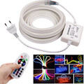 230V Neon LED Stripe Streifen RGB Flex Schlauch Lichtband Lichtschlauch Dimmbar