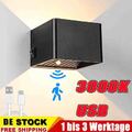 3W LED Cube Würfel Wandleuchte Wandlampe & Bewegungsmelder Up Down außen/innen