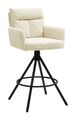 Barhocker Barstuhl Tresenhocker Küchenhocker mit Armlehne Drehbar Cord Hellbeige