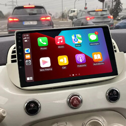 Für Fiat 500 500C 2007-2015 Weiß 2+64GB Android 14 Autoradio CarPlay GPS Navi BT