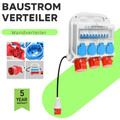 BAUSTROMVERTEILER WANDVERTEILER KOMPLETT VERDRAHTET 32A 16A 230V MIT CEE DOSE ★