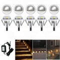 10er Set 12V LED Wandeinbauleuchte Einbaustrahler Treppenlicht Stufenlicht Lampe