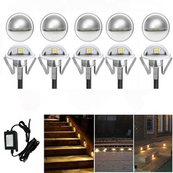 10er Set 12V LED Wandeinbauleuchte Einbaustrahler Treppenlicht Stufenlicht Lampe
